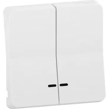 Pouze Dnes SCHNEIDER Kryt MUR 39205 s kontrolku dvojnás. bílý