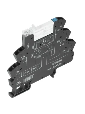 Vrácení Zdarma WEIDMÜLLER Relé TRZ 24V DC zelená LED, nulová dioda, ochrana před záměnou polarity, 1CO