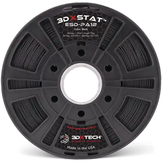 3DXTech STAT™ ESD-PA12 - černá - 1.75mm - 750g Finální Výprodej
