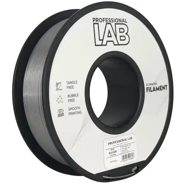 Filament PROFESSIONAL LAB PETG STŘÍBRNÁ 1,75 mm 1 kg Značkový