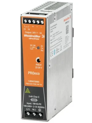 Časově Omezené Zdroj Weidmuller PRO ECO 72W 24V 3A