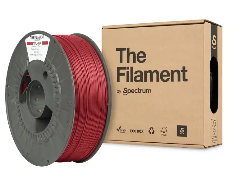 Zlevněný Filament TheFilament TPU-82A ČERVENÁ 1,75 mm 1 kg