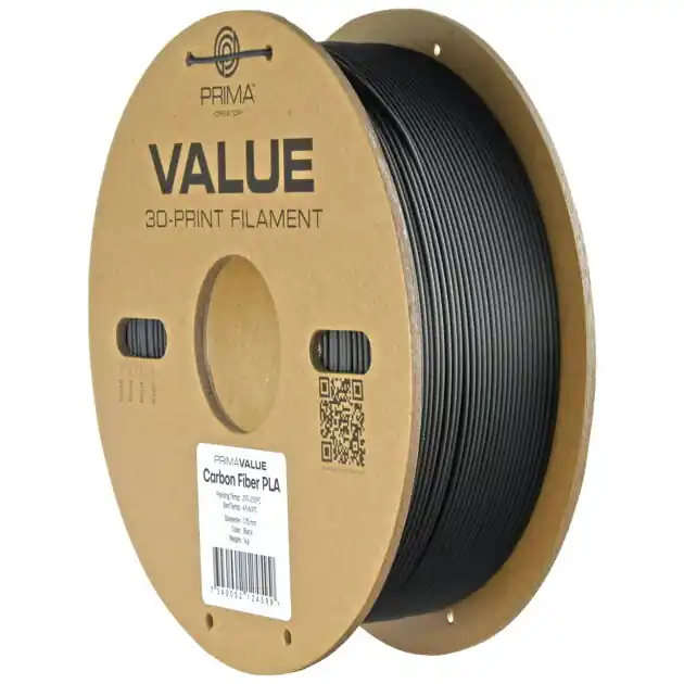 Zlevněný PrimaValue PLA Karbonové vlákno - Černá - 1.75mm - 1 kg