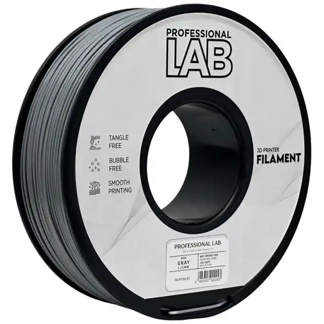 Zlevněný Filament PROFESSIONAL LAB ASA ŠEDÁ 1,75 mm 1 kg