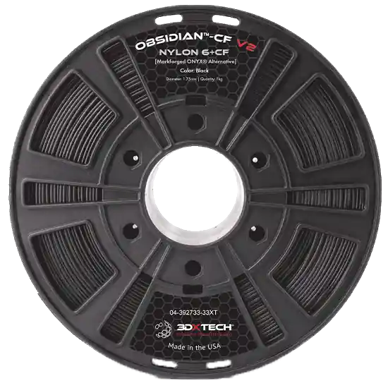 3DXTech Obsidian™ Nylon 6+CF V2 - Černá - 1.75mm - 750g Autentický