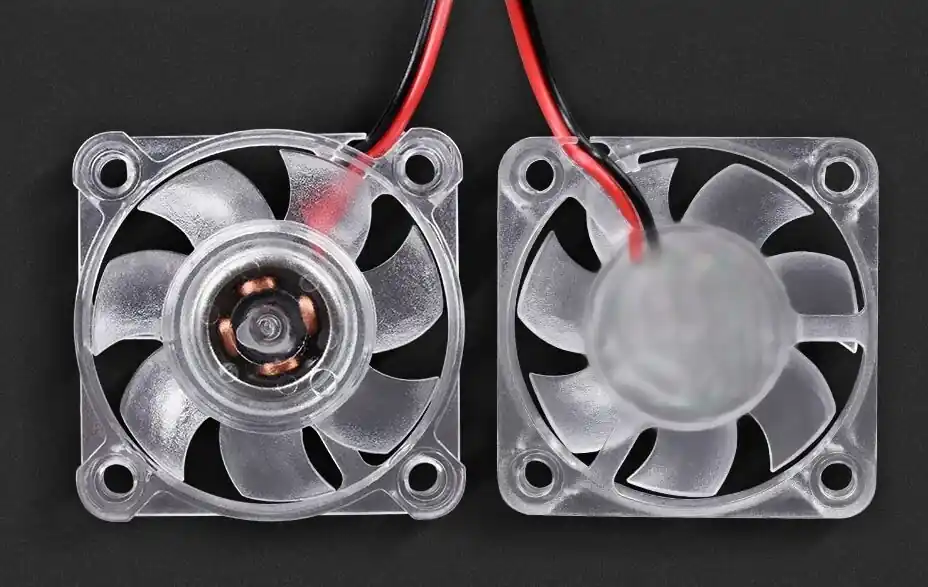 Tichý ventilátor 40 x 40 x 10 s modrou diodou Cenová Bomba