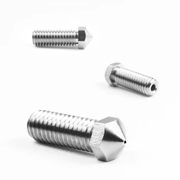 Horká Nabídka Micro Swiss Pokovená otěruvzdorná vysokoprůtoková tryska pro Artillery Sidewinder / Volcano - 1.75mm - 0,6mm
