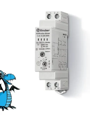 FINDER Stmívač 158182300500, 500W, i pro LED, DIN-lišta Must-Have