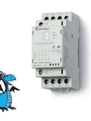 FINDER Stykač 22.34.0.230.4640, 2Z+2R/25A, 230V AC/DC, AgSnO2 Nakupujte Hned