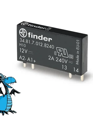 Cenový Hit FINDER Relé 348170128240, DIN/PS, 1Z/230V 2A, 12V DC