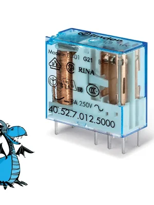 Sezónní Sleva FINDER Relé DIN/PS 405270125000, 2P/8A, 12V DC