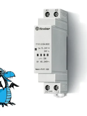 FINDER Relé SSR 77.01.0.024.8051, 1Z/5A, 24V AC/DC Omezená Nabídka