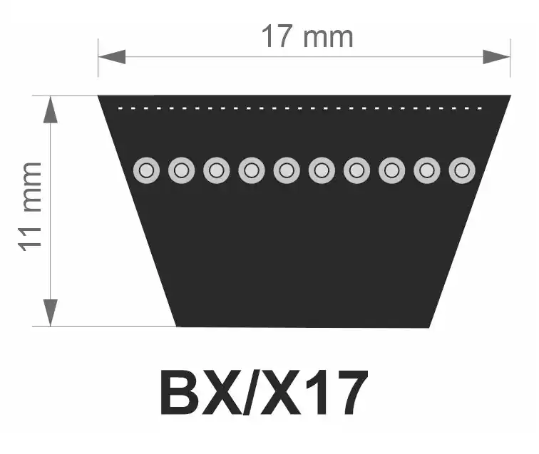 SteigenTech 17x1030 Lw/ 990 Li BX 39" Řemen klínový Víkendová Akce